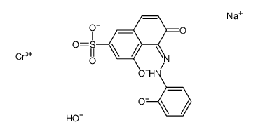 sodium [4,6-dihydroxy-5-[(2-hydroxyphenyl)azo]naphthalene-2-sulphonato(3-)]hydroxychromate(1-)结构式