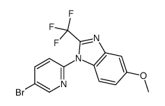1-(5-溴-2-吡啶)-5-甲氧基-2-三氟甲基-1H-苯并咪唑结构式