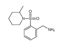 [2-(2-methylpiperidin-1-yl)sulfonylphenyl]methanamine Structure