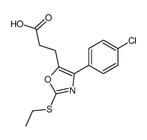 3-[4-(4-chlorophenyl)-2-ethylsulfanyl-1,3-oxazol-5-yl]propanoic acid Structure