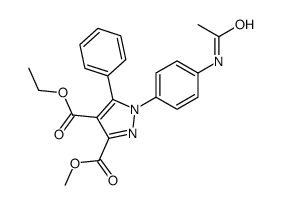 4-O-ethyl 3-O-methyl 1-(4-acetamidophenyl)-5-phenylpyrazole-3,4-dicarboxylate结构式