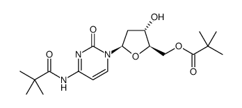 Cytidine, 2'-deoxy-N-(2,2-dimethyl-1-oxopropyl)-, 5'-(2,2-dimethylpropanoate) Structure