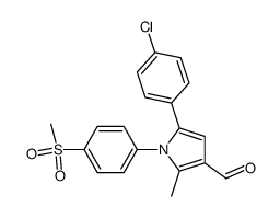 5-(4-chloro-phenyl)-1-(4-methanesulfonyl-phenyl)-2-methyl-1H-pyrrole-3-carboxaldehyde结构式