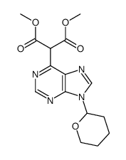 dimethyl<9-(tetrahydropyran-2-yl)-purin-6-yl>-malonate Structure