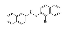 S-(1-Bromo-naphthalen-2-yl)-N-naphthalen-2-yl-thiohydroxylamine结构式