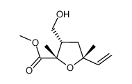 (2R,3S,5R)-methyl 3-(hydroxymethyl)-2,5-dimethyl-5-vinyl-tetrahydrofuran-2-carboxylate Structure