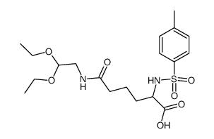 DL-δ-<α-(N-Tosyl-amino)-adipoyl>-aminoacetaldehyddiaethylacetal, DL-2-Tosylamino-adipinsaeure-6-(2,2-diaethoxy-aethylamid)结构式