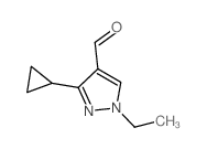 3-cyclopropyl-1-ethylpyrazole-4-carbaldehyde结构式