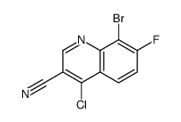 8-BROMO-4-CHLORO-7-FLUORO-QUINOLINE-3-CARBONITRILE picture