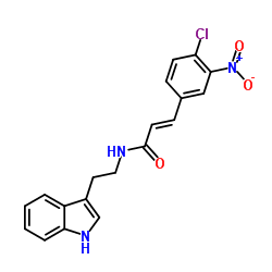 (E)-3-(4-chloro-3-nitrophenyl)-N-[2-(1H-indol-3-yl)ethyl]-2-propenamide结构式