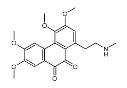 3,4,6,7-tetramethoxy-1-(2-(methylamino)ethyl)phenanthrene-9,10-dione结构式