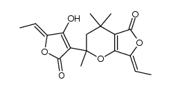 (Z)-7-ethylidene-2-((Z)-5-ethylidene-4-hydroxy-2-oxo-2,5-dihydrofuran-3-yl)-2,4,4-trimethyl-3,4-dihydro-2H-furo[3,4-b]pyran-5(7H)-one Structure