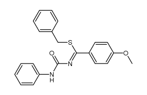 benzyl 4-methoxy-N-(phenylcarbamoyl)benzimidothioate Structure