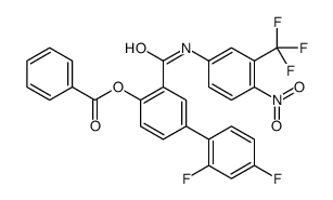 [4-(2,4-difluorophenyl)-2-[[4-nitro-3-(trifluoromethyl)phenyl]carbamoyl]phenyl] benzoate Structure