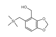 2,3-(methylenedioxy)-6-((trimethylsilyl)methyl)benzyl alcohol Structure
