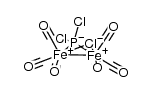 μ-chloro-μ-(dichlorophosphido)bis(tricarbonyliron)(Fe-Fe)结构式