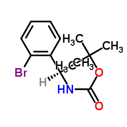 (R)-(1-(2-溴苯基)乙基)氨基甲酸叔丁酯结构式