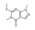 1,5-dimethyl-6-methylsulfanyl-1H-pyrazolo[3,4-d]pyrimidine结构式