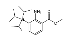 methyl 2-amino-3-(triisopropylsilyl)benzoate结构式