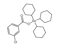 tricyclohexylstannyl 3-chlorobenzoate结构式