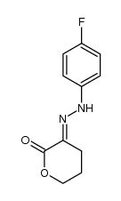 3-(4-Fluorphenylhydrazono)-5,6-dihydro-pyran-2(4H)-on Structure