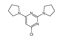 4-氯-2,6-二(吡咯烷-1-基)嘧啶结构式