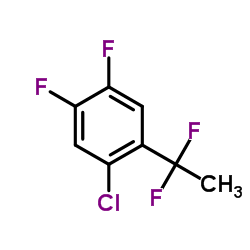 1-Chloro-2-(1,1-Difluoroethyl)-4,5-difluorobenzene结构式