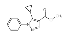 METHYL 5-CYCLOPROPYL-1-PHENYL-1H-PYRAZOLE-4-CARBOXYLATE Structure