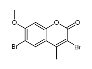 3,6-dibromo-7-methoxy-4-methylcoumarin Structure