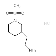 2-[1-(Methylsulfonyl)piperidin-3-yl]ethanamine hydrochloride structure