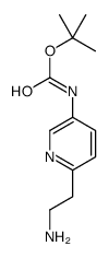 tert-butyl N-[6-(2-aminoethyl)pyridin-3-yl]carbamate结构式