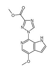 methyl 1-(4-methoxy-1H-pyrrolo[2,3-c]pyridin-7-yl)-1H-1,2,4-triazole-3-carboxylate结构式