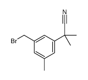 3-(溴甲基)-alpha,alpha,5-三甲基-苯乙腈结构式