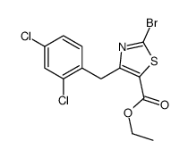 ethyl 2-bromo-4-[(2,4-dichlorophenyl)methyl]-1,3-thiazole-5-carboxylate结构式