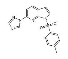 1-tosyl-6-(1H-1,2,4-triazol-1-yl)-1H-pyrrolo[2,3-b]pyridine结构式