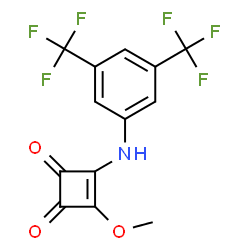 3-(3,5-bis(trifluoromethyl)phenylamino)-4-Methoxycyclobut-3-ene-1,2-dione结构式