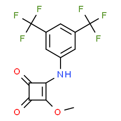 3-(3,5-bis(trifluoromethyl)phenylamino)-4-Methoxycyclobut-3-ene-1,2-dione Structure