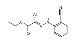 ethyl 2-chloro-2-(2-(2-cyanophenyl)hydrazono)acetate结构式