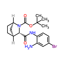 2-Azabicyclo[2.2.1]heptane-2-carboxylic acid, 3-[[(2-amino-4-bromophenyl)amino]carbonyl]-, 1,1-dimethylethyl ester, (1R,3S,4S)- Structure