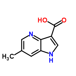 6-Methyl-1H-pyrrolo[3,2-b]pyridine-3-carboxylic acid结构式