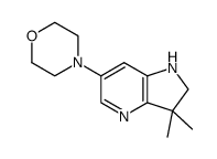 4-(3,3-dimethyl-2,3-dihydro-1H-pyrrolo[3,2-b]-pyridin-6-yl)morpholine结构式