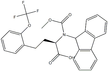 Fmoc-D-HomoPhe(2-OCF3)-OH结构式