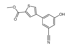 methyl 4-(3-cyano-5-hydroxyphenyl)thiophene-2-carboxylate结构式