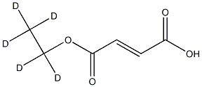 Fumaric Acid Monoethyl-d5 Ester Structure