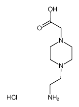 N-carboxymethyl-N'-(β-aminoethyl)piperazine trihydrochloride Structure