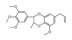 (2R,3R)-5-methoxy-3-methyl-7-prop-2-enyl-2-(3,4,5-trimethoxyphenyl)-2,3-dihydro-1,4-benzodioxine结构式