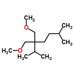 3,3-双(甲氧基甲基)-2,6-二甲基庚烷结构式