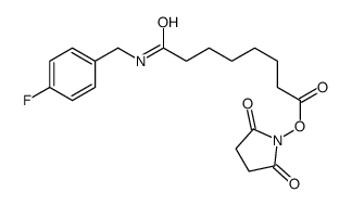 N-succinimidyl 8-((4'-fluorobenzyl)amino)suberate结构式