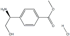 (S)-4-(1-氨基-2-羟乙基)苯甲酸甲酯盐酸盐结构式