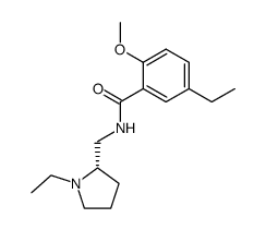 5-Ethyl-N-((S)-1-ethyl-pyrrolidin-2-ylmethyl)-2-methoxy-benzamide结构式